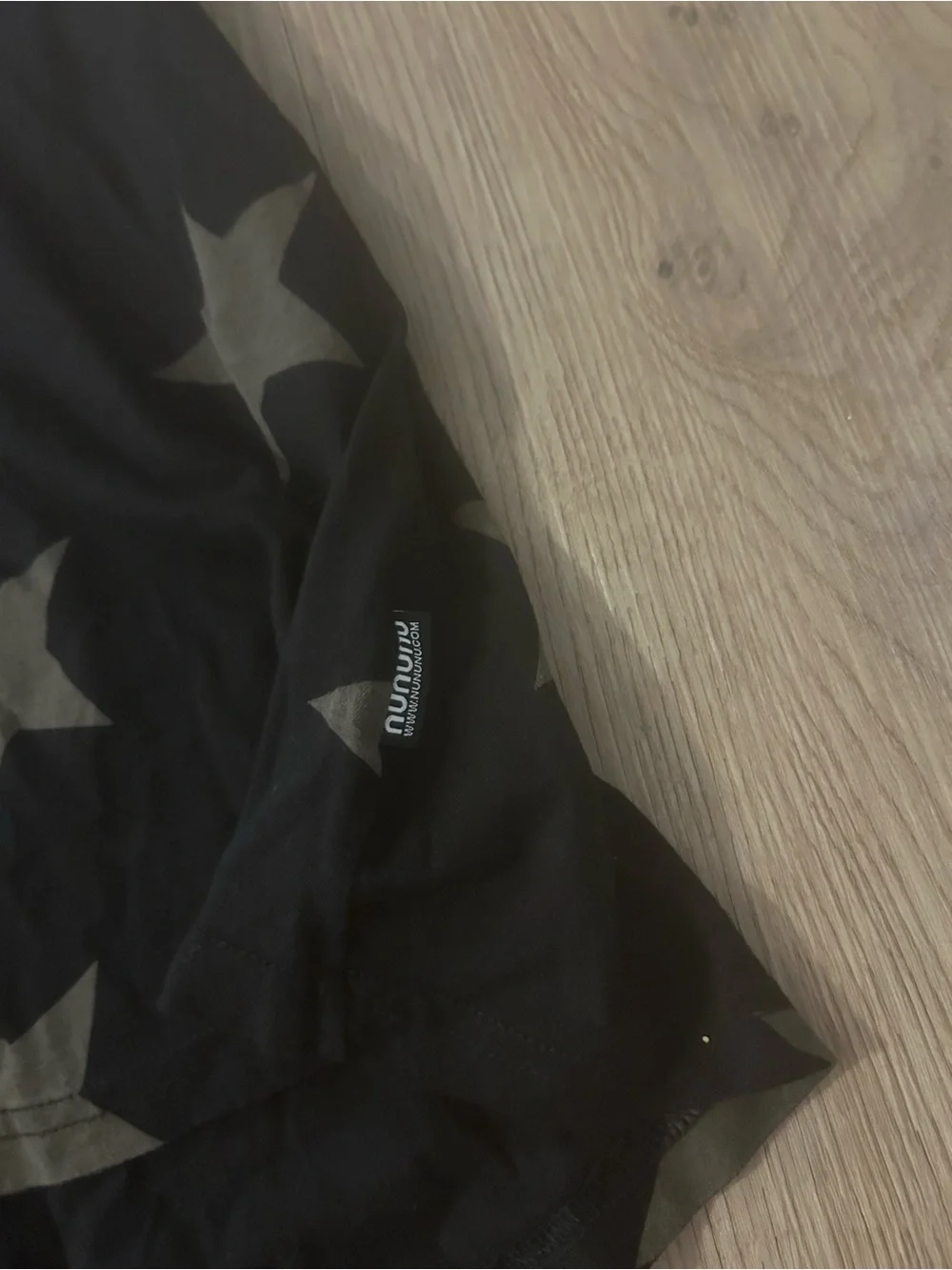 nununu Black dress with Gray Star Print